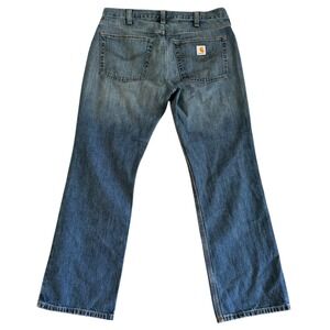 Carhartt 34x30 Blue Denim Relaxed Straight‎ Leg Workwear Men's Jeans B320 WTB